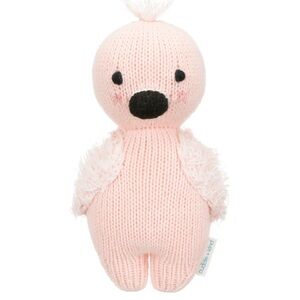 Cuddle + Kind Baby Flamingo Pink Knit Plush Toy Preloved